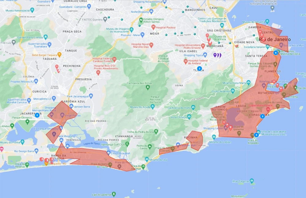 Geo-Fences in Rio, Brazil