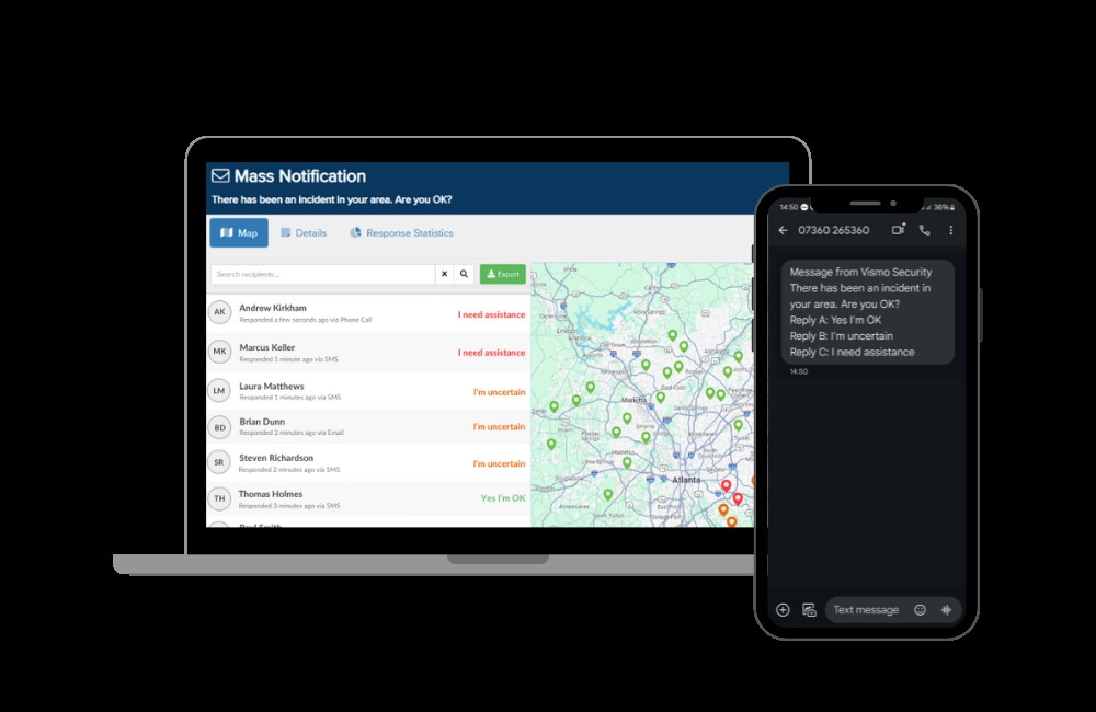 Mass Notification - Laptop and Phone