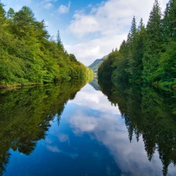 Laggan Avenue on the Caledonian Canal in Scotland