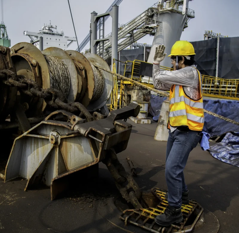 Male working on site