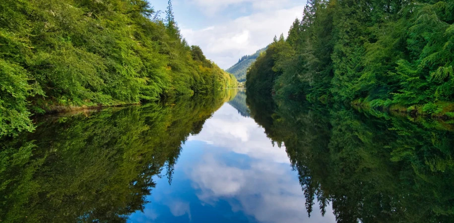 Laggan Avenue on the Caledonian Canal in Scotland