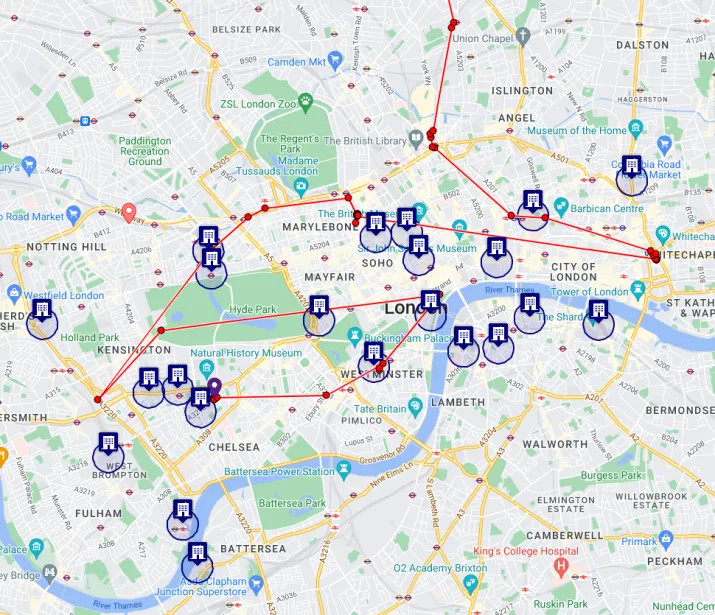 Tracking and Hotel Locations on Vismo Portal