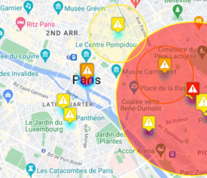 Paris - Geo fence