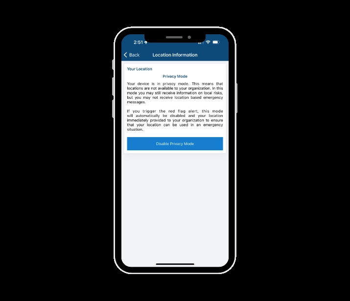 Vismo App - Privacy Mode