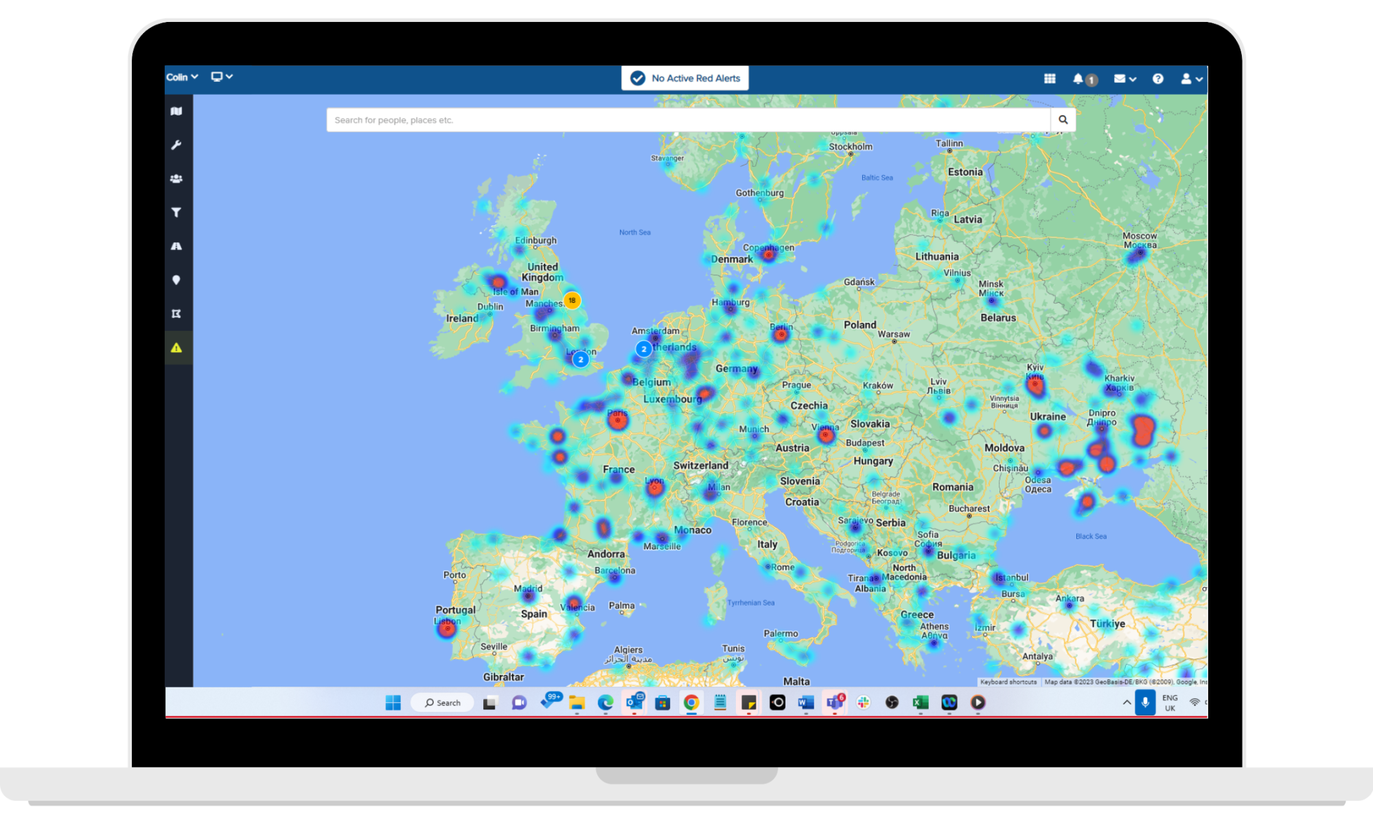 Vismo Secure Portal on Laptop